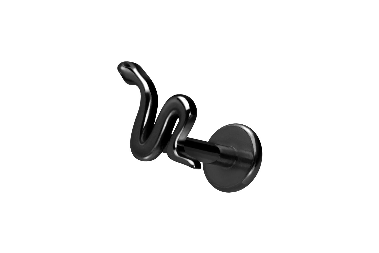 Titan Labret Piercing mit Innengewinde SCHLANGE